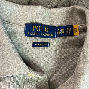 Polo Ralph Lauren Big Boys 18-20 Solid Short Sleeve Shirt/ Grey